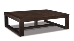 lot 455 image: Watson Rectangular Cocktail Table Dark Brown - Signature Design by Ashley 16.63 Inches (H) x 56.06 Inches (W) x 42.06 Inches (D) (Transit Damage, See Photos)