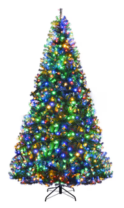 lot 480 image: Costway 9-ft Pre-lit Artificial Christmas Tree with Multicolor LED Lights