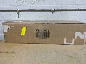 lot 396 image: Costway 6 ft. Pre-Lit LED Flocked Snow Hinged Pine Artificial Christmas Tree with 250 White Lights