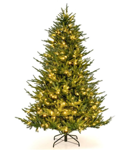 lot 390 image: Costway 6-ft Pre-Lit Artificial Christmas Tree Hinged 788 Branch Tips and 280 LED Lights