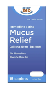 lot 499 image: LOT OF 5 Mucus Relief Spirit 360 Expectorant 15cp (EXP 06-2026)