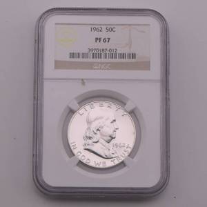 lot 69 image: 1962 Proof Franklin Half Dollar - NGC Certified PF67