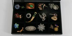 lot 53 image: Better Costume Jewelry Lot of Pendants & Pins