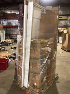 lot 10 image: Pallet of Assorted Salvage Furniture Various Models and Conditions some missing pieces Customer Returns See Pictures