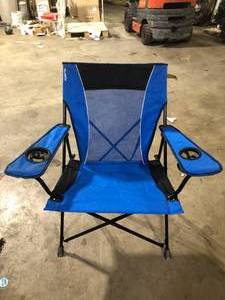 lot 27 image: Kijaro Maldives Blue Dual Lock Chair   Customer Returns See Pictures