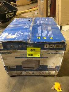 lot 37 image: Danby 12000 BTU 115-Volt 550 sq.ft. Window Air Conditioner with Wi-Fi and Remote in White Damaged    Customer Returns See Pictures