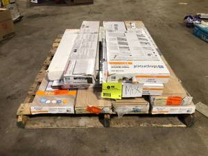 lot 56 image: Pallet of Mixed Assorted Flooring Various Models and Conditions   Customer Returns See Pictures