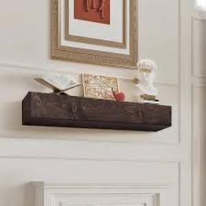 lot 13 image: VEVOR Fireplace Mantel 8 in. W x 72 in. D x 5 in. H Rustic Brown 50 lbs. Natural Wood Solid Decorative Wall Shelf  Customer Returns See Pictures