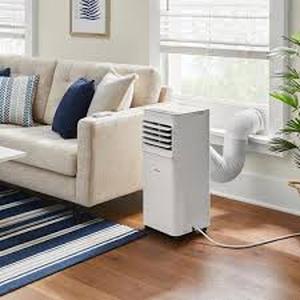 lot 52 image: Vissani 5,000 BTU 115-Volt 3-in-1 Portable Air Conditioner Unit Cools up to 150 sq. ft. with Dehumidifier and Remote in White  Customer Returns See Pictures