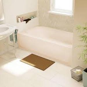 lot 57 image: Bootz Industries Bootzcast 60 in. x 30 in. Soaking Alcove Bathtub with Left Drain in White   Customer Returns See Pictures