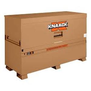 Knaack 49 in. W x 30 in. L x 72 in. H, Steel Jobsite Storage Piano Box Customer Returns See Pictures