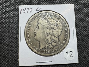 lot 12 image: Key Date 1878-CC Morgan Silver Dollar