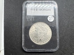 lot 27 image: High Grade 1889 Morgan Silver Dollar
