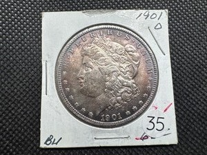 lot 35 image: 1901-O Nicely Toned Morgan Silver Dollar - Beautiful Coin