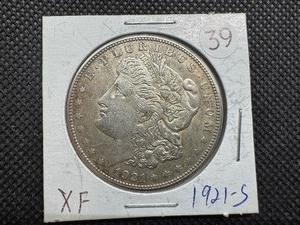 lot 39 image: 1921-S Morgan Silver Dollar Marked XF When Purchased