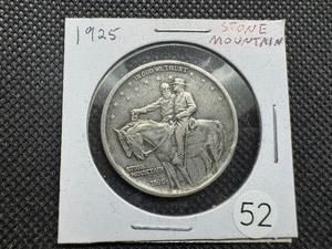 lot 52 image: 1925 Stone Mountain Commem. Silver Half Dollar