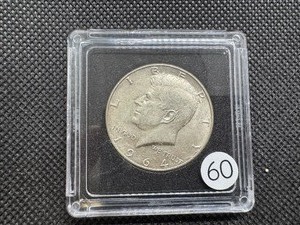 lot 60 image: 1964 90% Silver Kennedy Half Dollar