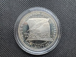 lot 87 image: 1987-S Uncirculated We The People Silver Commem. Dollar