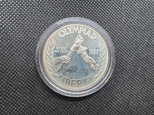 lot 88 image: 1988-S Proof Olympic Silver Commem. Dollar