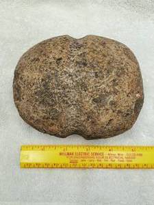 lot 7 image: Large Sioux Hammer, Found digging a foundation on the NE side of Green Lake, Kandiyohi County, MN