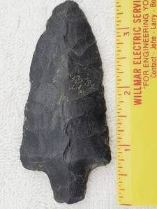lot 19 image: Black Stone Mississippian Knife 3.25, North Central US