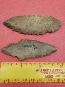 lot 27 image: 2 Turkey Tail 2.5 Museum Grade--Great Lakes (Indiana)--One is unusual with Bevel (Choice Point)