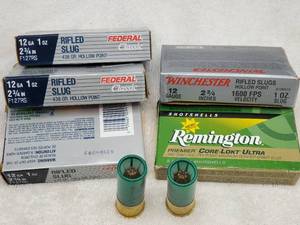 lot 56 image: 12 Ga. - 20 Rifled Slugs & 7 Sabots -- 27 in All