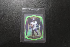 lot 87 image: 2020 Select Green Die Cut Justin Jefferson Rookie Card #161 Rookie Card