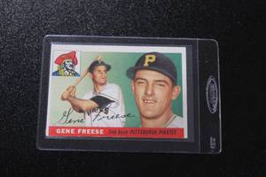 lot 106 image: 1955 Topps Gene Freese #205  Mid Grade or Better