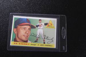 lot 109 image: 1955 Topps Ed Stanky #191  Mid Grade or Better
