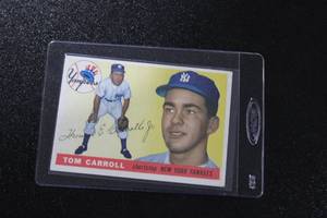 lot 113 image: 1955 Topps Tom Carroll #158  Mid Grade or Better