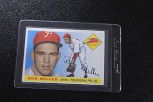 lot 114 image: 1955 Topps Bob Miller #157  Mid Grade or Better