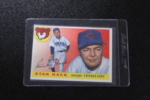 lot 117 image: 1955 Topps Stan Hack #6  Mid Grade or Better