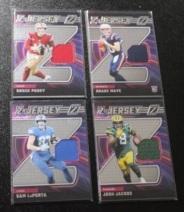 lot 6 image: 2024 Zenith Z-Jersey Relic Lot  Purdy - Maye - Laporta - Jacobs