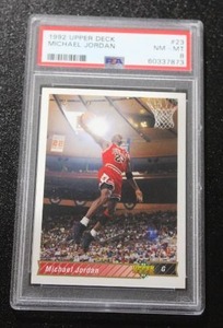lot 14 image: 1992-93 Upper Deck Michael Jordan #23 PSA 8