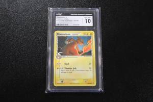 lot 147 image: 2006 Pokemon EX Crystal Guardians Charmeleon #30100 CGC 10