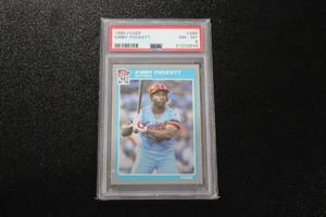 lot 153 image: 1985 Fleer Kirby Puckett #286 PSA 8 Rookie Card
