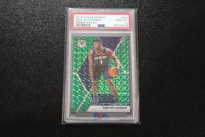 lot 155 image: 2019-20 Mosaic Green Zion Williamson #209 PSA 10 Rookie Card