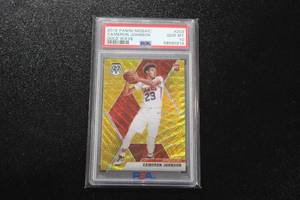 lot 156 image: 2019-20 Mosaic Gold Wave Cameron Johnson #203 PSA 10 Rookie Card