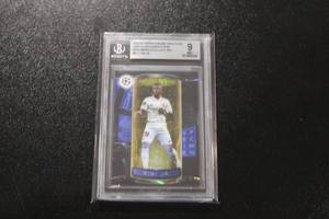 lot 158 image: 2022-23 Topps Chrome Specimens Gold Lava Refractor Vini Jr. #S11 BGS 9