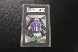 lot 161 image: 2024 Panini Black Gold Justin Jefferson #71 110 SGC 8.5  Only 10 Exist