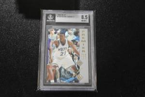 lot 186 image: 1995-96 SP Kevin Garnett #159 BGS 8.5 Rookie Card