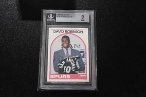 lot 187 image: 1989-90 Hoops SP David Robinson #138 BGS 9 Rookie Card