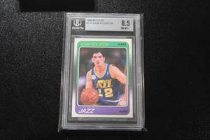 lot 190 image: 1988-89 Fleer John Stockton #115 BGS 8.5