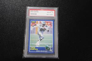 lot 194 image: 1989 Score Cris Carter #72 PSA 8 Rookie Card