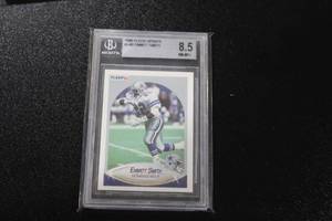 lot 195 image: 1990 Fleer Update Emmitt Smith #U40 BGS 8.5 Rookie Card