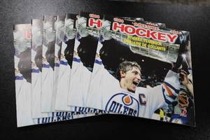 lot 202 image: 1984 O Pee Chee Hockey Sticker Yearbook Deadstock Lot  7 Yearbooks