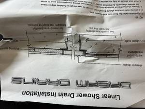 lot 4 image: Linear Shower Drain Installation Kit - Metal Channel