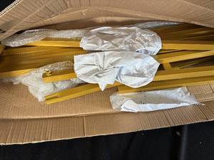 lot 12 image: Gold-Tone Square-Tube Metal Frame Bars - Assorted Lengths