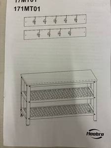 lot 14 image: Hall Tree - Hoobro Direct BF17MT01